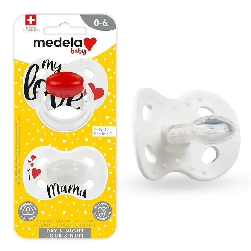 Medela – 2Pk Baby Pacifier, My Love & I Love Mama