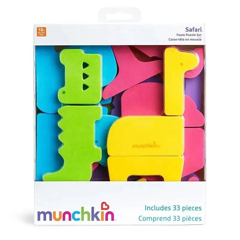 Munchkin Safari Foam Puzzle Bath Toy, 33 Piece Set