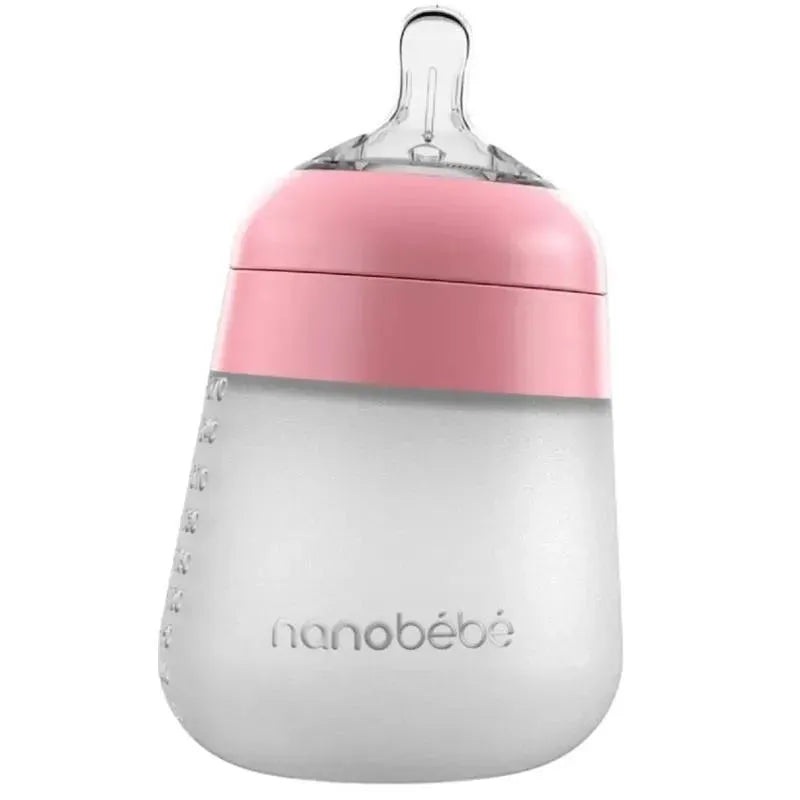 Nanobebe – 9Oz Flexy Silicone Baby Bottle, Pink