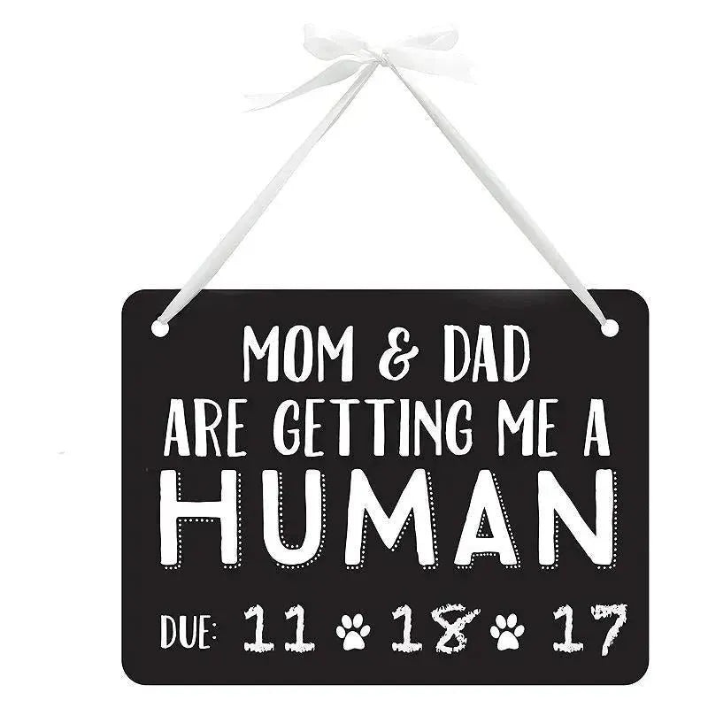 Pearhead Baby Announcement Chalkboard W/Adjustable Ribbon For Pets