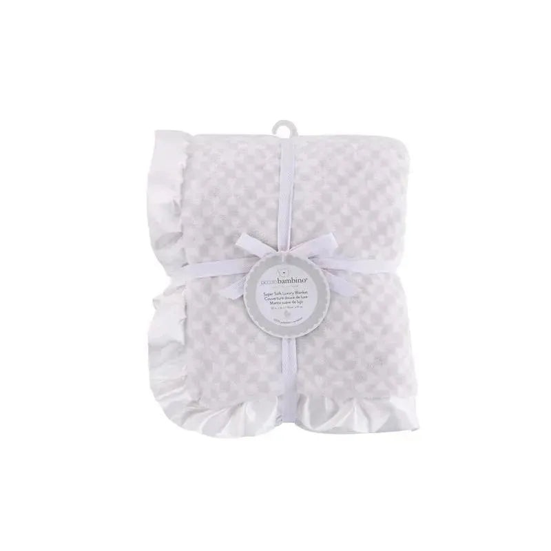 Piccolo Bambino Luxury Blanket With Satin Border – Grey