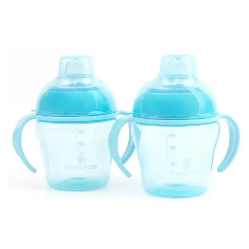 Primo Passi – 2Pk Blue Sippy Cups 4M, 5 Oz