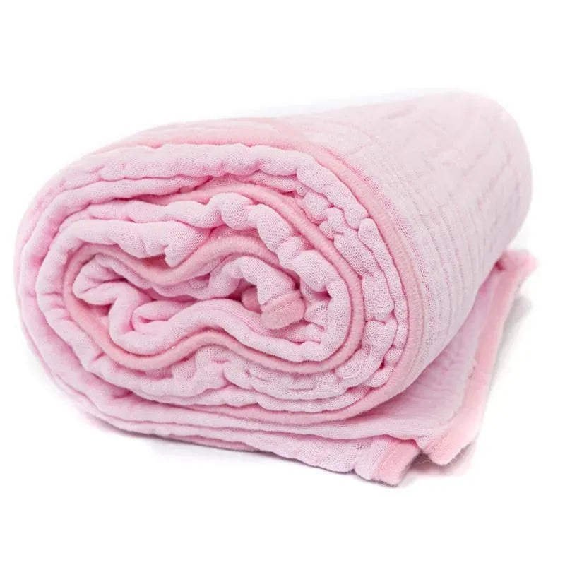 Primo Passi – Baby Hooded Muslin Towel, Light Pink