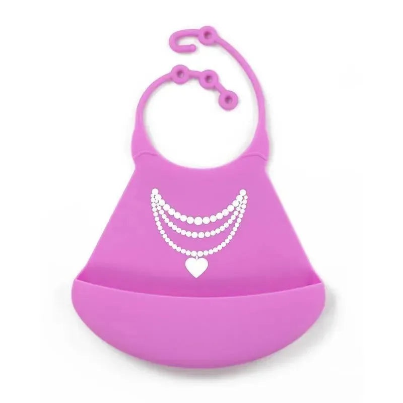 Primo Passi – Silicone Baby Bib, Pink Necklace
