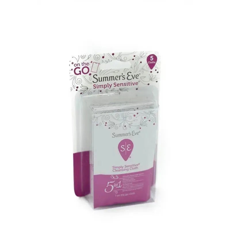 PTL Usa Summers Eve Feminine Wipes On The Go, 5 Cloths
