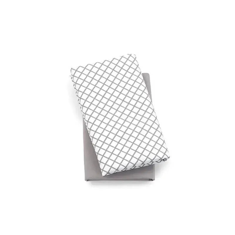 Chicco 2 Pack Lullaby Playard Sheets, Grey Diamond