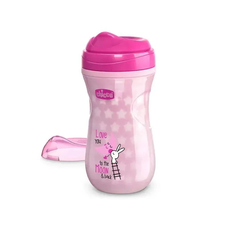 Chicco Glow In Dark Insulated Rim Spout Trainer Cup 9Oz, Pink, 12M+ Pink