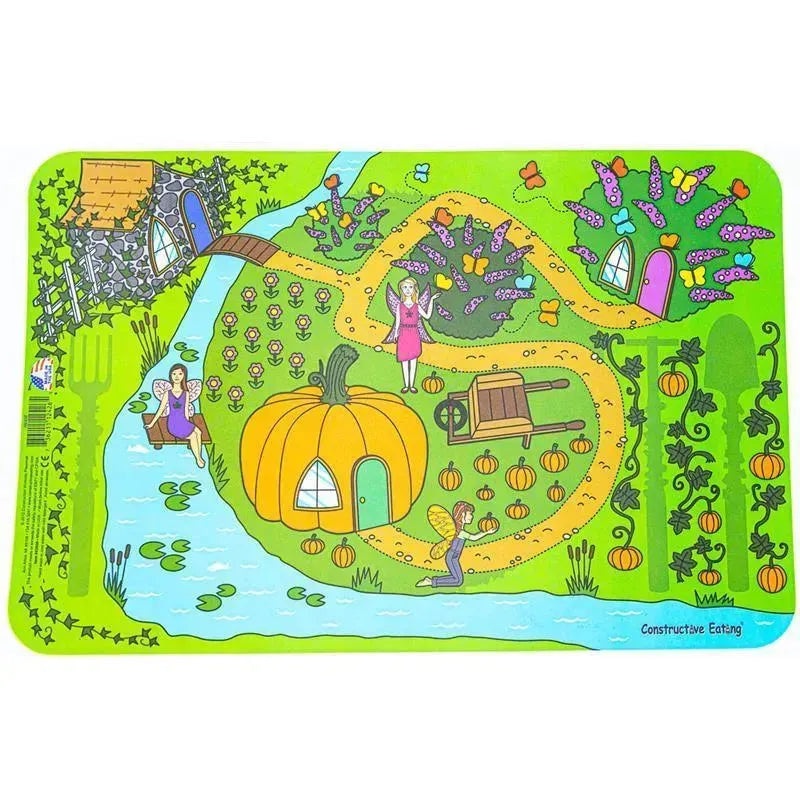 Constructive Eating Kids Educational Placemats For Eating,Fairy Garden