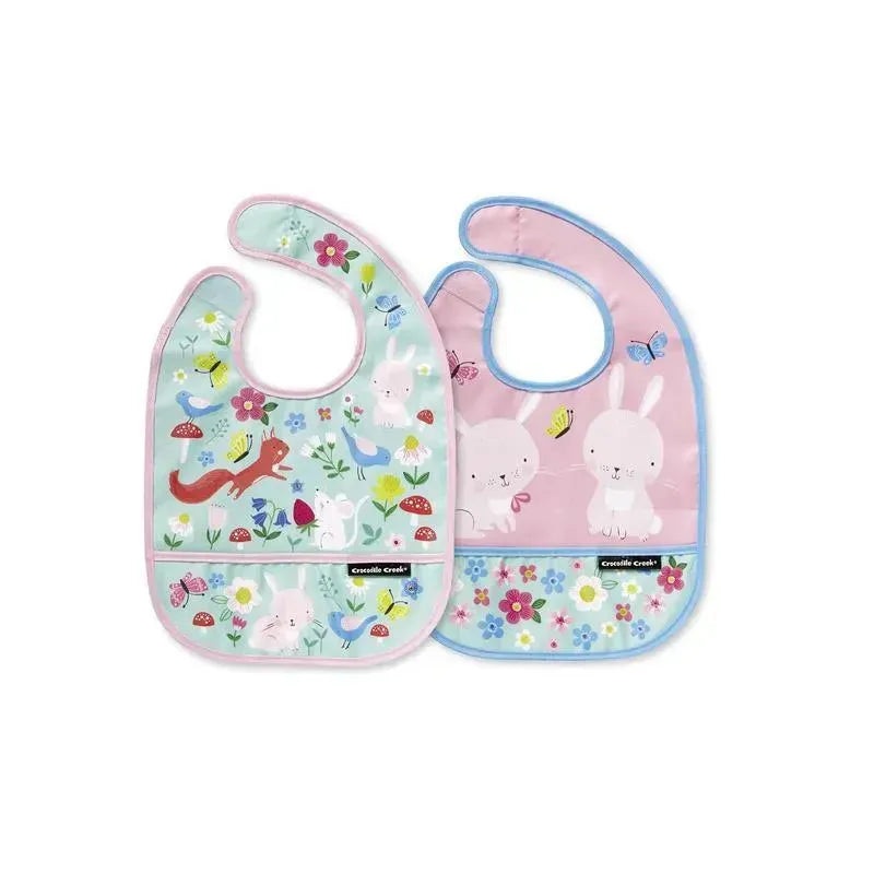 Crocodile Creek Bibs 2 Go Set of 2 Bibs – Backyard Friends