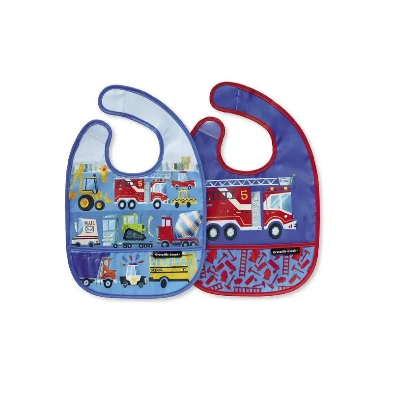 Crocodile Creek Bibs 2 Go Set of 2 Bibs – Busy City