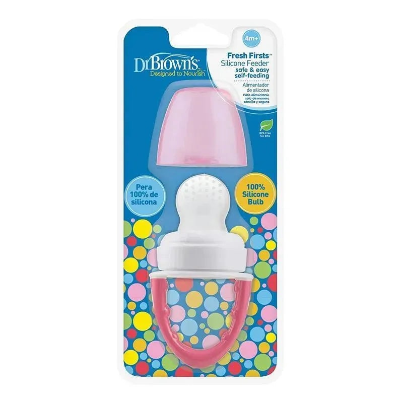 Dr. Brown’s Fresh Firsts Silicone Feeder, Pink, 1-Pack