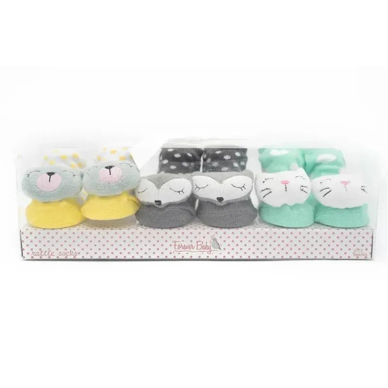 Forever Baby Girls Rattle Socks Animals