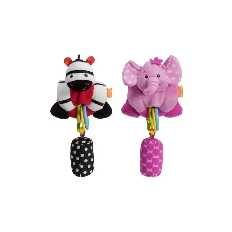Infantino – Wrap Around Chiming Pal (Elephant/Zebra) Assorted Item – 1 count