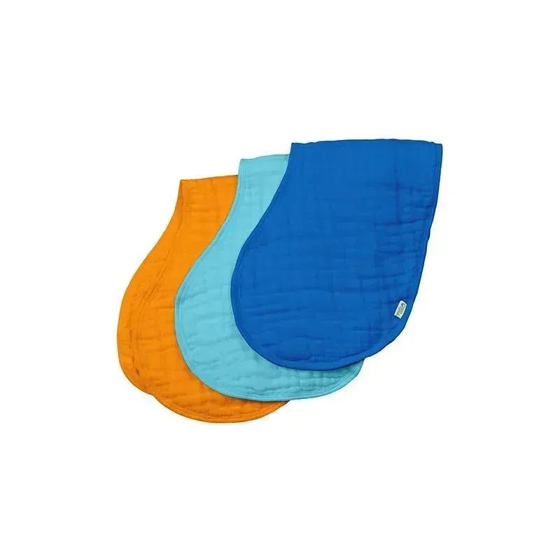 Green Sprouts 3-Pack Muslin Burp Cloths, Blue