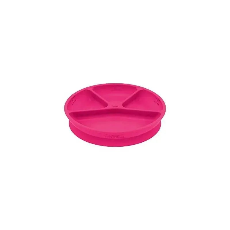 Green Sprouts Learning Plate Made from Silicone, Pink
