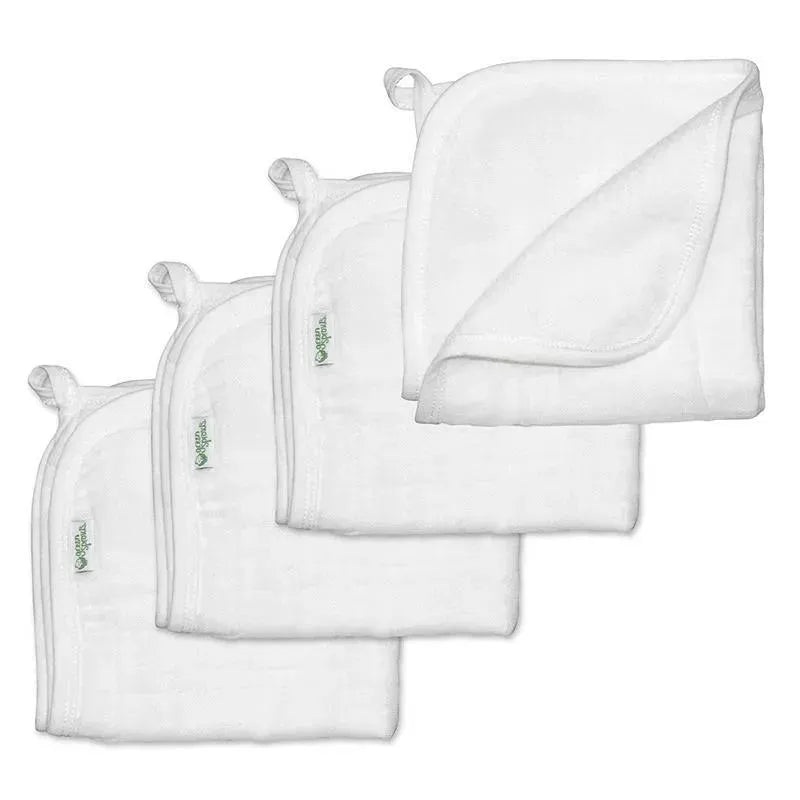 Iplay – Muslin Washcloths Made From Organic Cotton (4Pk), White