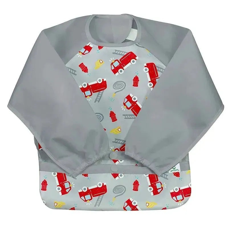 Iplay – Snap & Go Long Sleeve Bib, Gray Firetruck