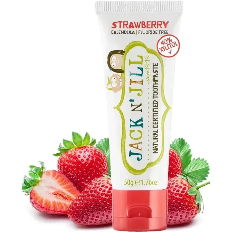 Jack N’ Jill – Natural Toothpaste for Babies & Toddlers, Strawberry 1.76 Oz