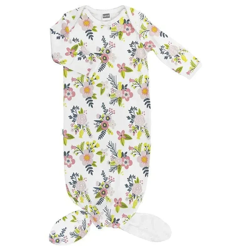 Kushies Knotted Sleep Gown Floral Pink Print