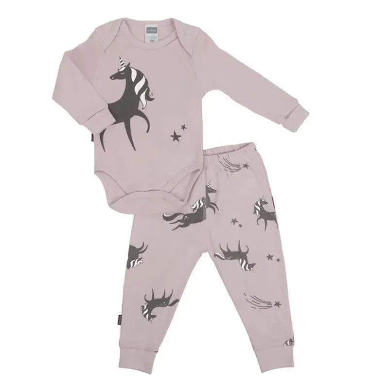 Kushies Wild & Free Bodysuit & Pant Set – Pink Unicorn