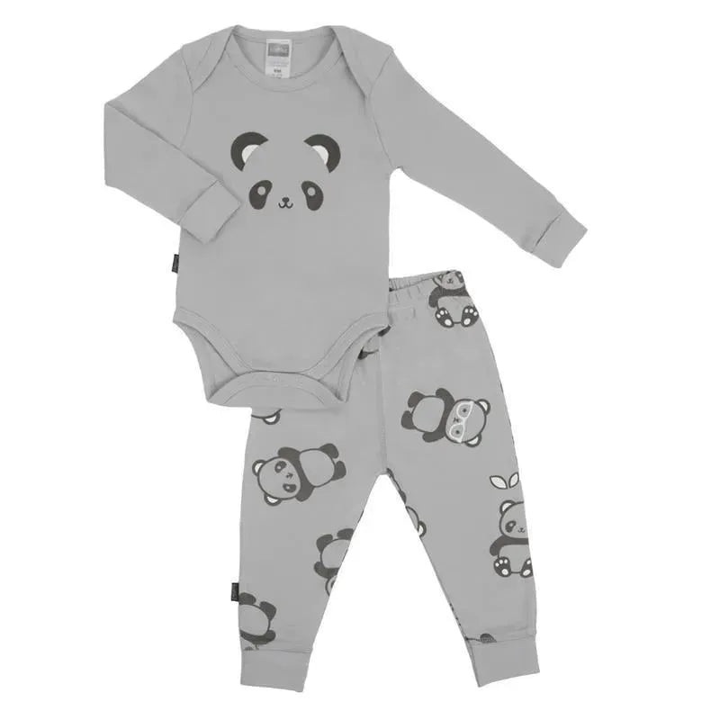 Kushies – Wild & Free Long sleeve Bodysuit & Pant Set Grey