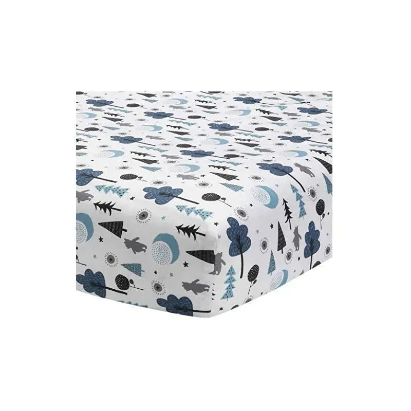 Lambs & Ivy – Disney Baby Forever Pooh White/Blue Bear Fitted Crib Sheet