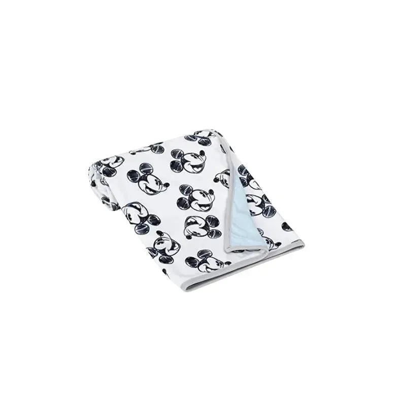 Lambs & Ivy Black & White Mickey Mouse Baby Blanket