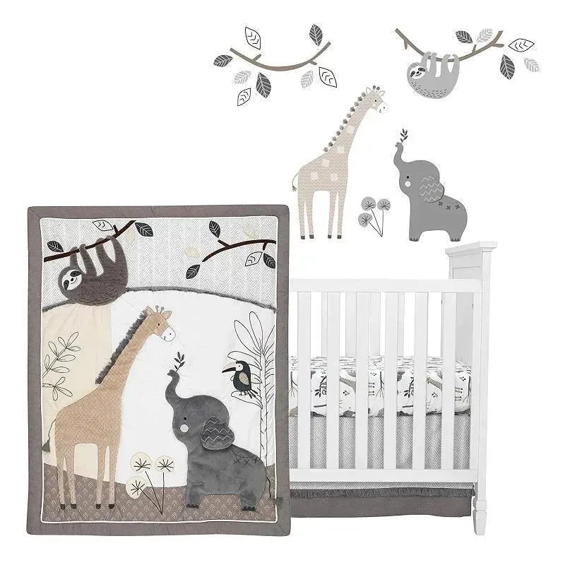 Lambs & Ivy – Jungle Animals 4Pc Baby Bedding Set
