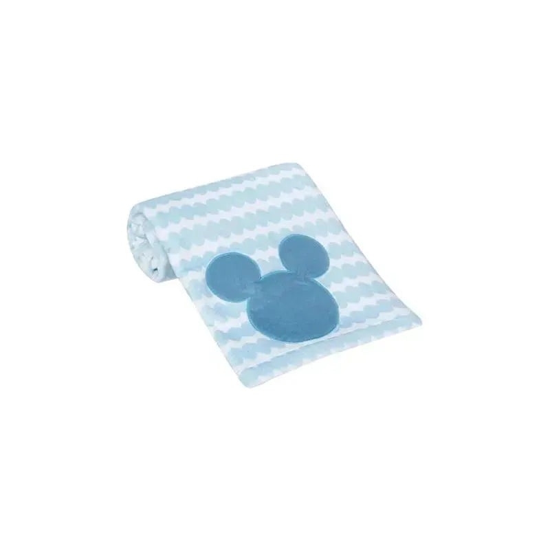 Lambs & Ivy Light Blue Mickey Mouse Baby Blanket