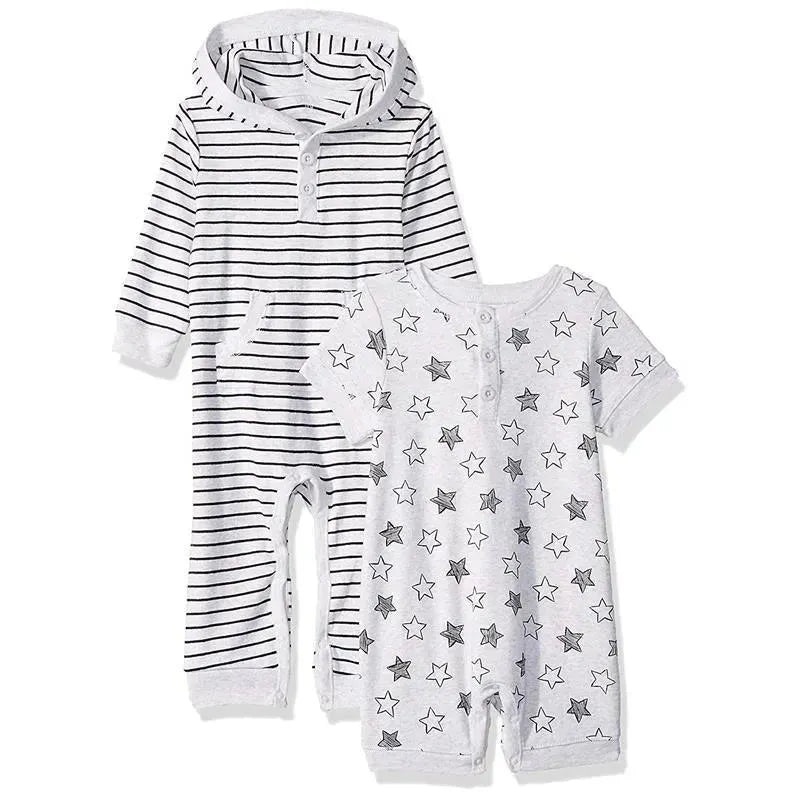 Little Me – 2 Pack Coverall and Romper, Star