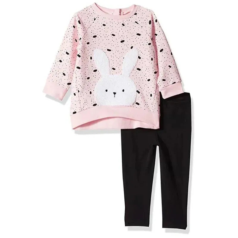 Little Me Baby Girls Sweatshirt Set, Pink & Black