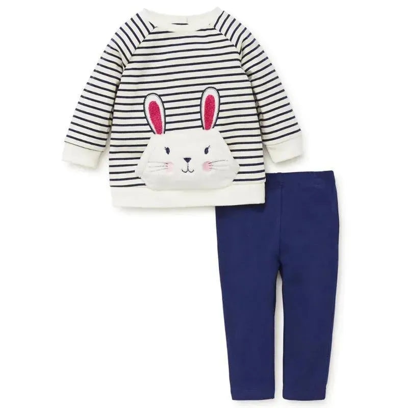 Little Me Bunny 2-Piece Legging Set Navy