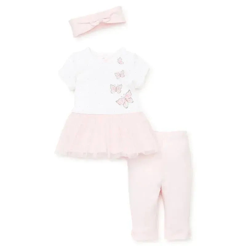 Little Me – Butterfly 3 Piece Set, Pink