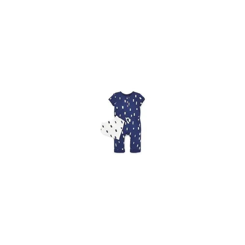 Little Me – Cacti Boys Coverall Set, Blue