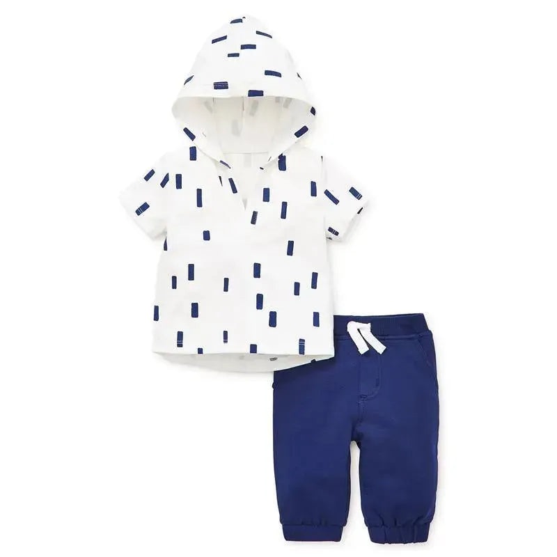 Little Me – Cacti Pant Set, Blue
