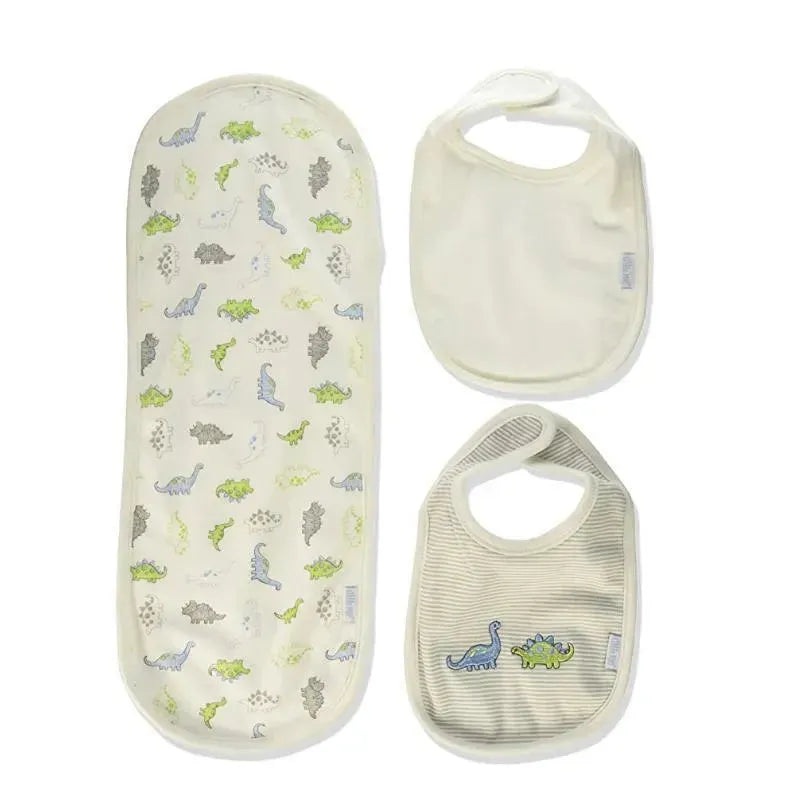 Little Me Dinosaur Bib and Burp Cloth Set