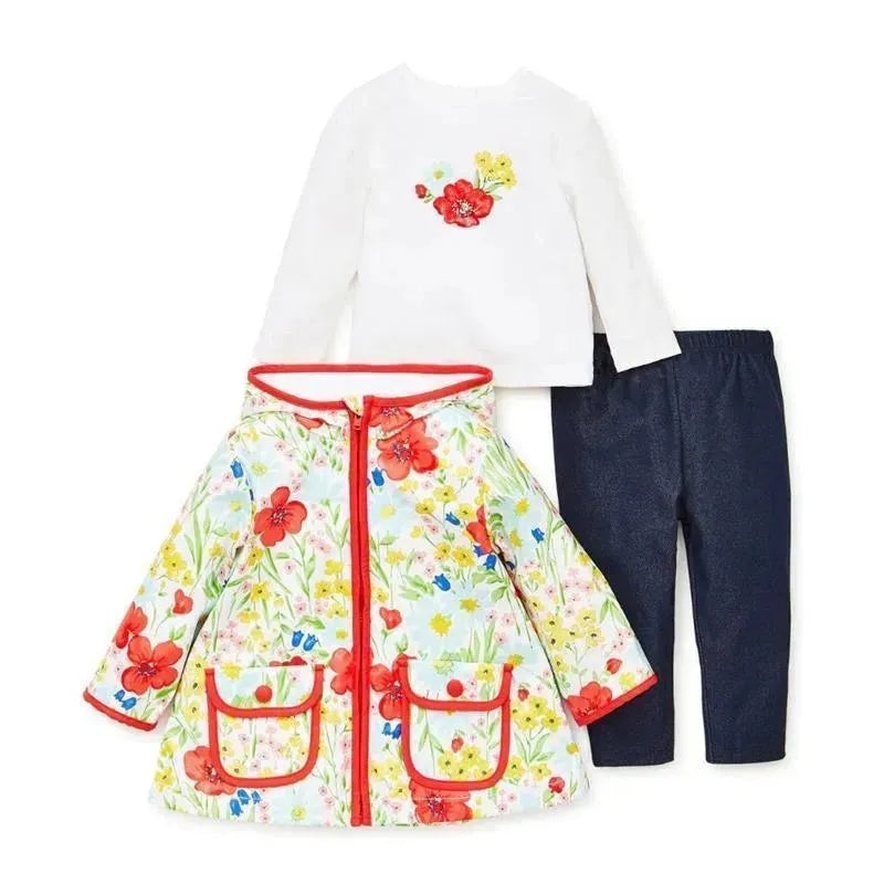 Little Me Jackets & Outerwear Bright Floral Jacket Set, Multicolor