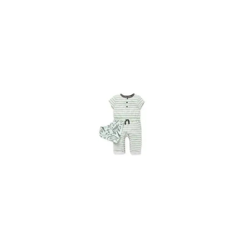 Little Me- Safari Boy Coverall Set, Green