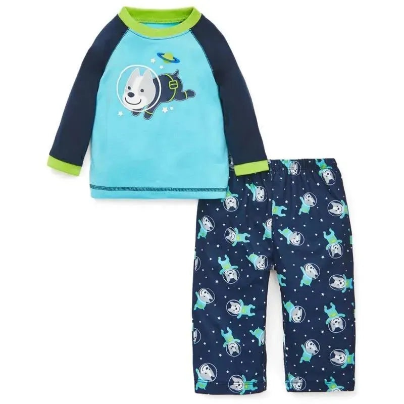 Little Me Space Dog 2-Piece Pajama Set Navy