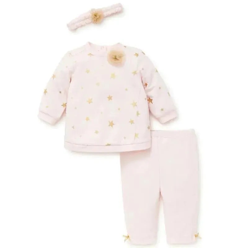 Little Me Stars Sweatshirt Set – Light Pink