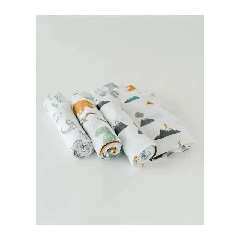 Little Unicorn 3-Pack Cotton Swaddle Set, Dino Friends