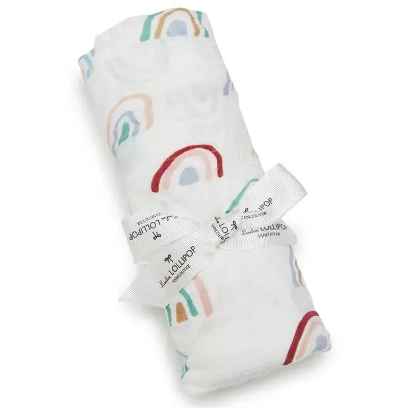 Loulou Lollipop Rainbow Swaddle Blanket