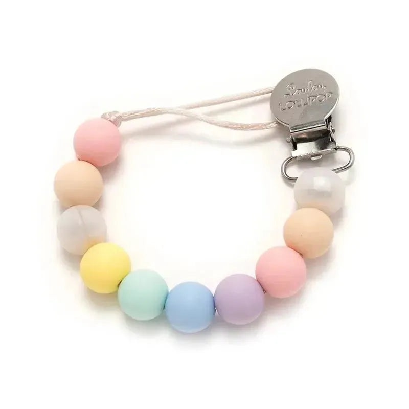 Loulou Lollipop – Silicone Pacifier Holder, Cotton Candy