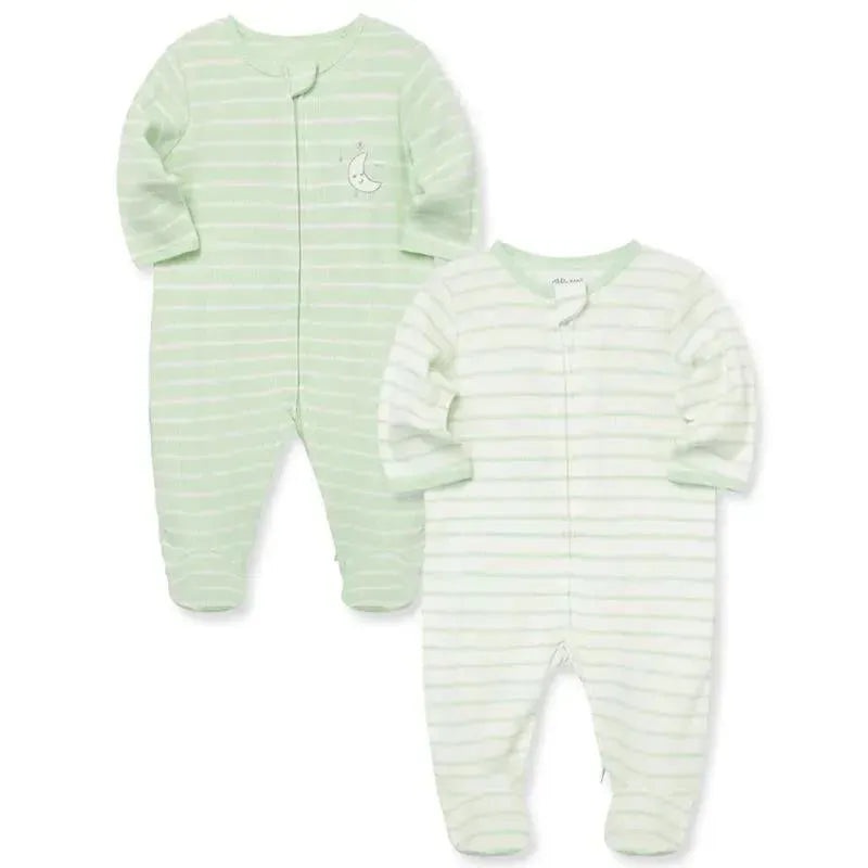 Little Me – 2Pk Baby Boy Joy Footies, Green
