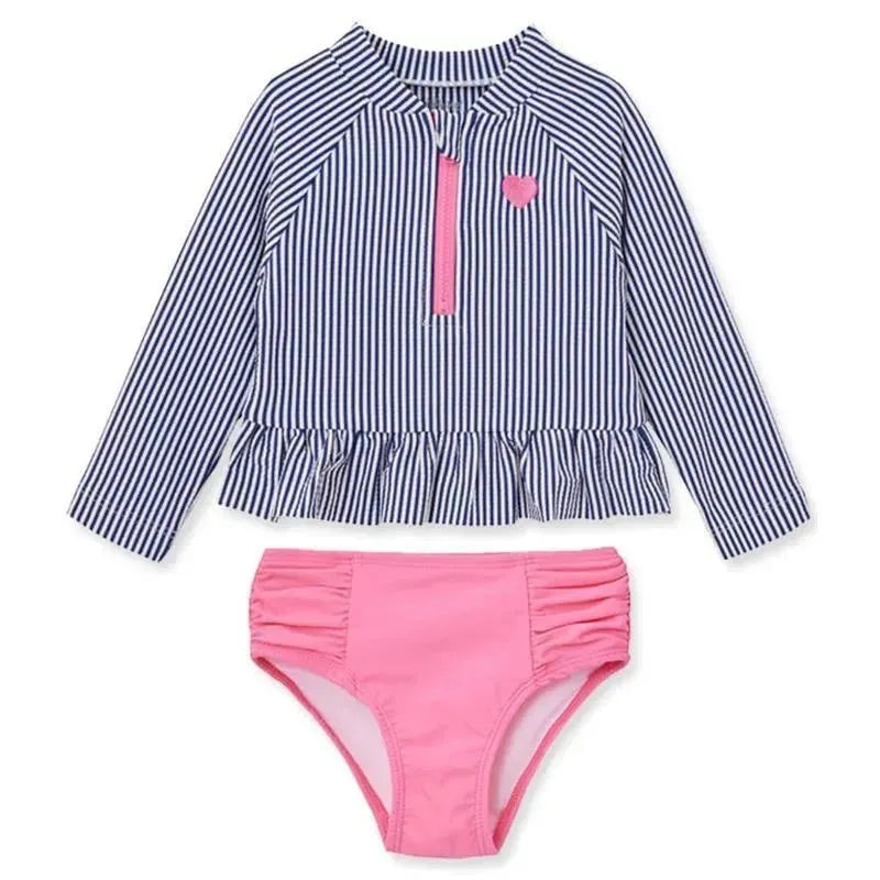 Little Me – 2Pk Heart Long Sleeve Rashguard Blue