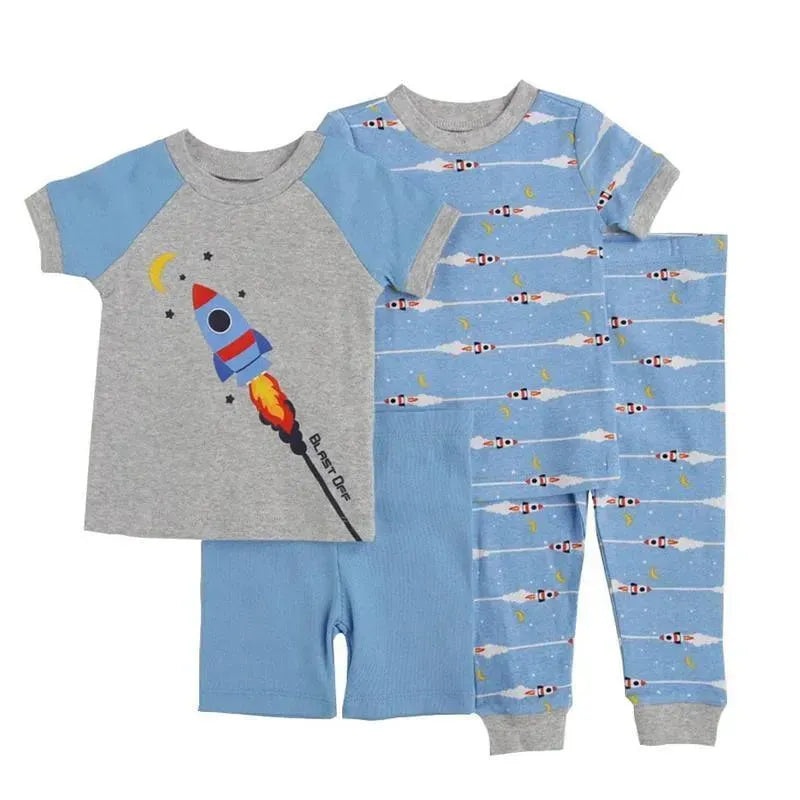 Little Me – 4Pk Baby Boy Space Pj Blue