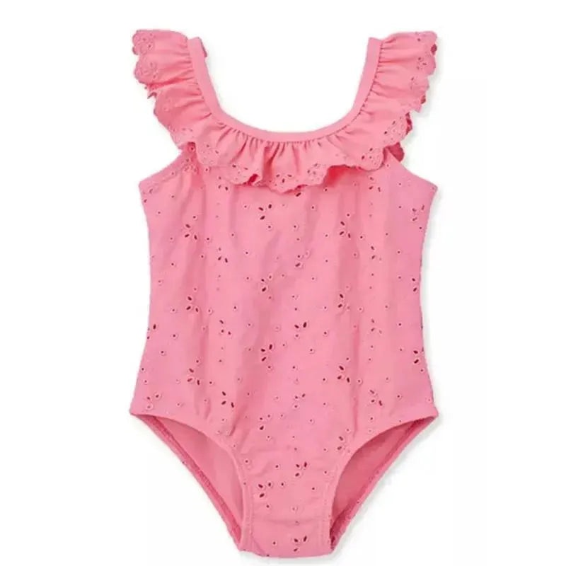 Little Me – Baby Girl Eyelet Swimsuit Pink