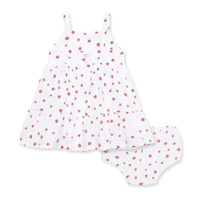 Little Me – Baby Girl Gauze Strawberry Sundress & Panty