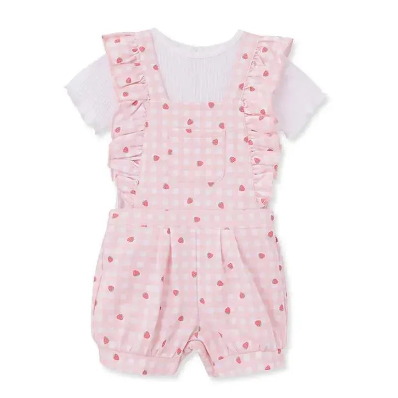 Little Me – Baby Girl Strawberry Knit Jumper Set, Pink