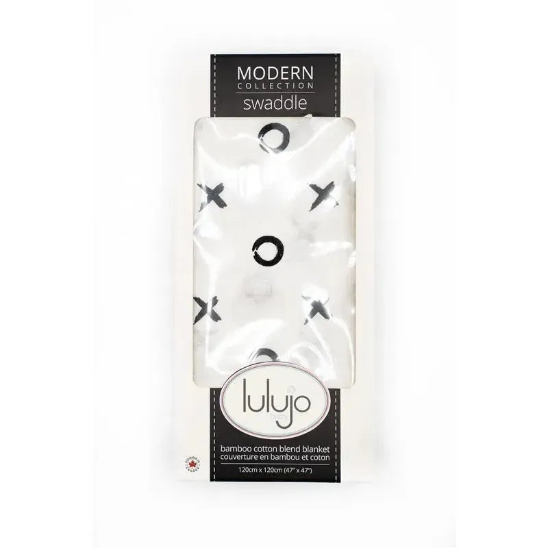 Lulujo Baby Bamboo Muslin Swaddle Blanket, Hugs & Kisses | Muslin Swaddle